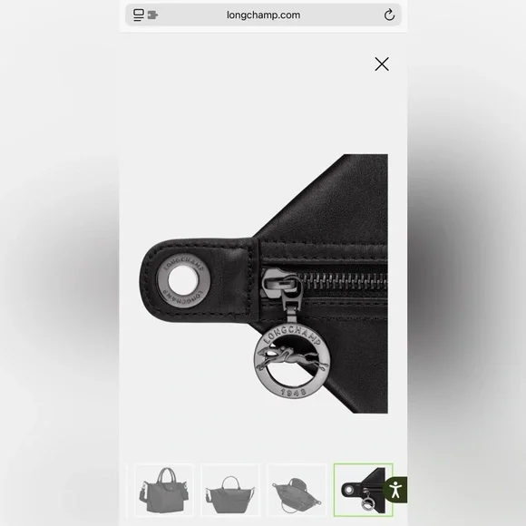 Brand New Longchamp Le Pliage Extra S Handbag black - Leather - Picture 12 of 14